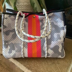 Grey Camo Neoprene Tote